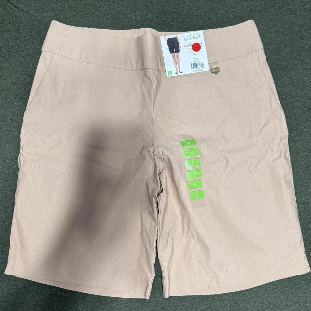 Ellen Tracy Pull-On Bermuda‎ Shorts L – Stretch